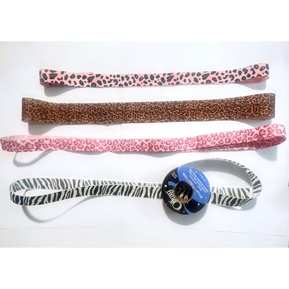 5.5 Yards Animal Print Leopard Sparkle Zebra Offray Ribbon Set-Craft-Sewing -New - Picture 1 of 8